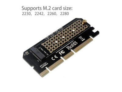 PCI-E to M.2 2280 SSD NVMe to PCIE x16 Adapter
